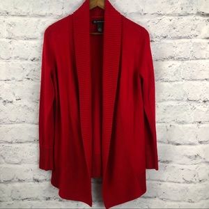 INC International Concepts red cardigan sweater